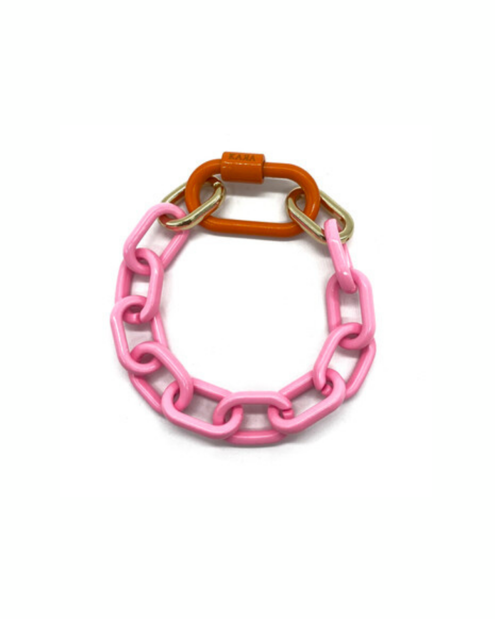 Zincir Karabina Bileklik Pembe