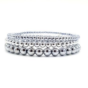 Gümüş Top Bileklik 3 lü Set