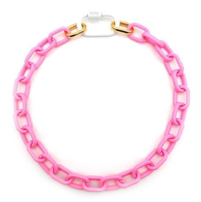 Zincir Karabina Kolye Pembe