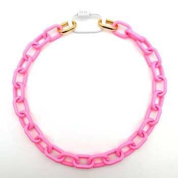 Zincir Karabina Kolye Pembe